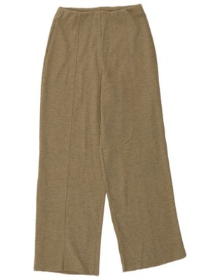 Zara Damen Strick Hose weites Bein Small W26 L30 grün Polyester AG09