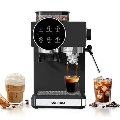 Espresso Machine with Grinder, 20 Bar Professional 11.6*9.1*14.1in, Black 