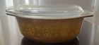 Pyrex 043 Regency Pattern Casserole Dish 1.5 Qt Vintage Promotional with Lid