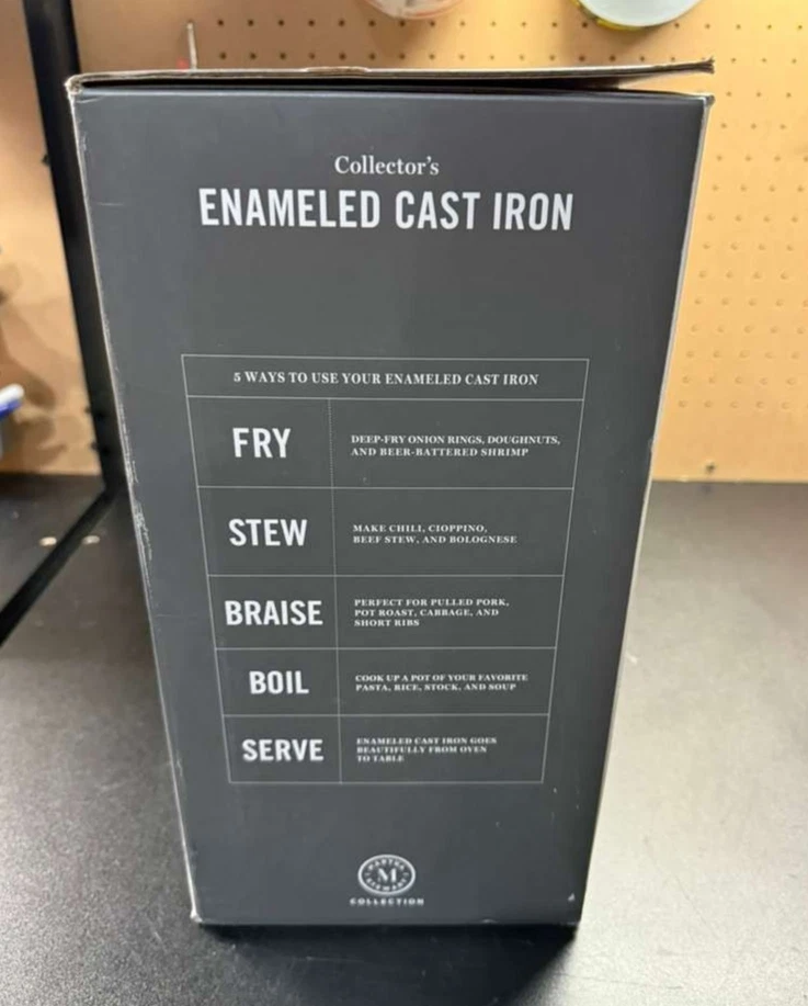 Martha Stewart Enameled Cast Iron 8 Qt. Round Casserole Blue - Image 2 of 4