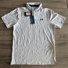 New Under Armour Iso-chill polo shirt Geometric stripe loose performance S 80