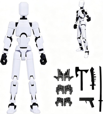 Dummy Robot 13 Action Figure, Titan 13 Action Figure Set, Multi-Jointed