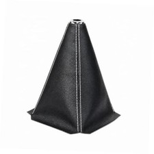 Universal Shifter Boot Cover, Leather Shift Knob Dust Cover for PU-Black White