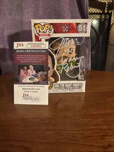 Funko Pop! WWE - Jake "The Snake" Roberts #51  (Chase)  Autographed Signed JSA