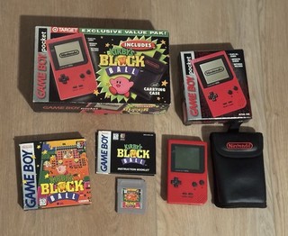 Nintendo Game Boy Pocket Red Target Exclusivo Kirbys Block Ball Value Pack