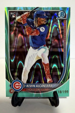 2025 Bowman Chrome Kevin Alcantara (RC) Aqua RayWave Refractor Rookie #/199 Cubs