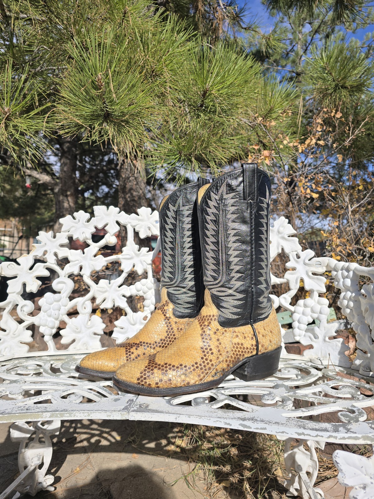 9.5D 🔥🐍 ROCK PYTHON SNAKESKIN POINTED TOE🔥🐍 V… - image 6