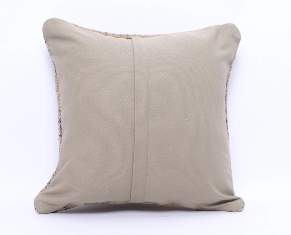 Authentic Turkish Kilim Pillow Cover | Vintage Handwoven Boho Decor - Image 4 of 4