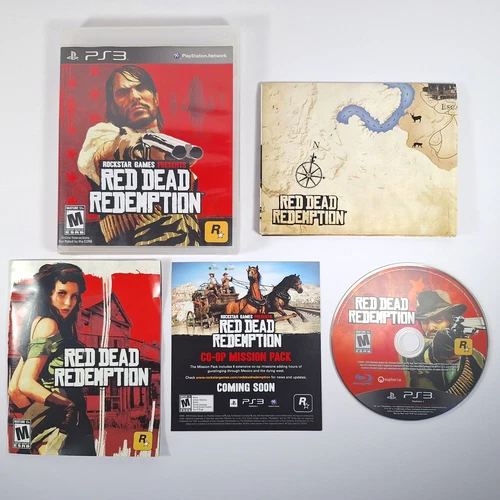 Red Dead Redemption Sony PlayStation 3 PS3 Black Label Complete CIB with Map