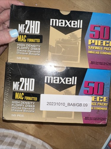 MAXELL MF2HD 3-1/2" (3.5) High Density Floppy Disks - SEALED BOX 100 MAC FORMAT - Photo 7/10