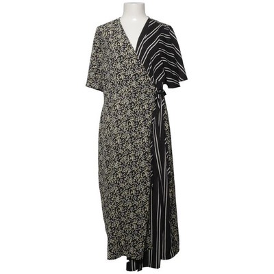 Lost Ink, Wickelkleid, Größe: 46, Schwarz/Mehrfarbig, Polyester, Blumen #pRs