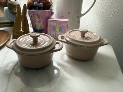 STAUB Light Pink/Dusty Rose 0.25-qt Mini Round La Cocotte Stoneware Set Of 2