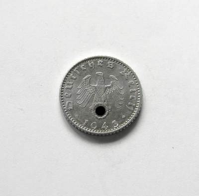 DRITTES REICH: 50 Reichspfennig 1943 A, J. 372, stempelglanz, I. - Bild 1 von 2
