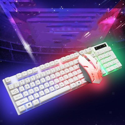 Rainbow RGB Mechanical Gaming Keyboard Compact 104 Tasten USB für Windows PC