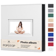 Large Leather Photo Album 4x6 - 500 Pocket Binder for Family, Wedding, Travel