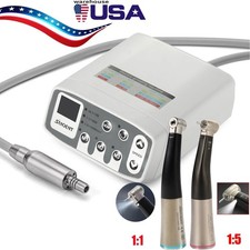 Dental Electric LED Brushless Micro Motor/1:1/1:5 Increasing Handpiece Black
