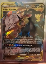 Reshiram and Zekrom GX 157/236 Tag Team Cosmic Eclipse NM