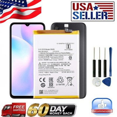 For Xiaomi Redmi 9A M2006C3LG 9C M2006C3MG 5000 mAh BN56 Battery With Tools USA
