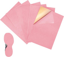 6 Pieces Stick-On Faux Suede Soles for Dance Shoes, Friction-Reducing to Easy Ro