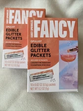 2 Pack Fancy Sprinkles Opulust Edible Glitter Packets Champaign Sparkle 20 Count