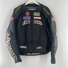 Icon Leather Merc Hero Motorcycle Jacket Logo Patch Padded Riding Armor Men's M