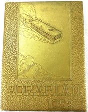 1952 Agrarian Hayward High School Yearbook Hayward CA California Gold Cover