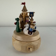 Wooderful Life Adventure Castle Wind Up Wooden Music Box Knight Horse Prince