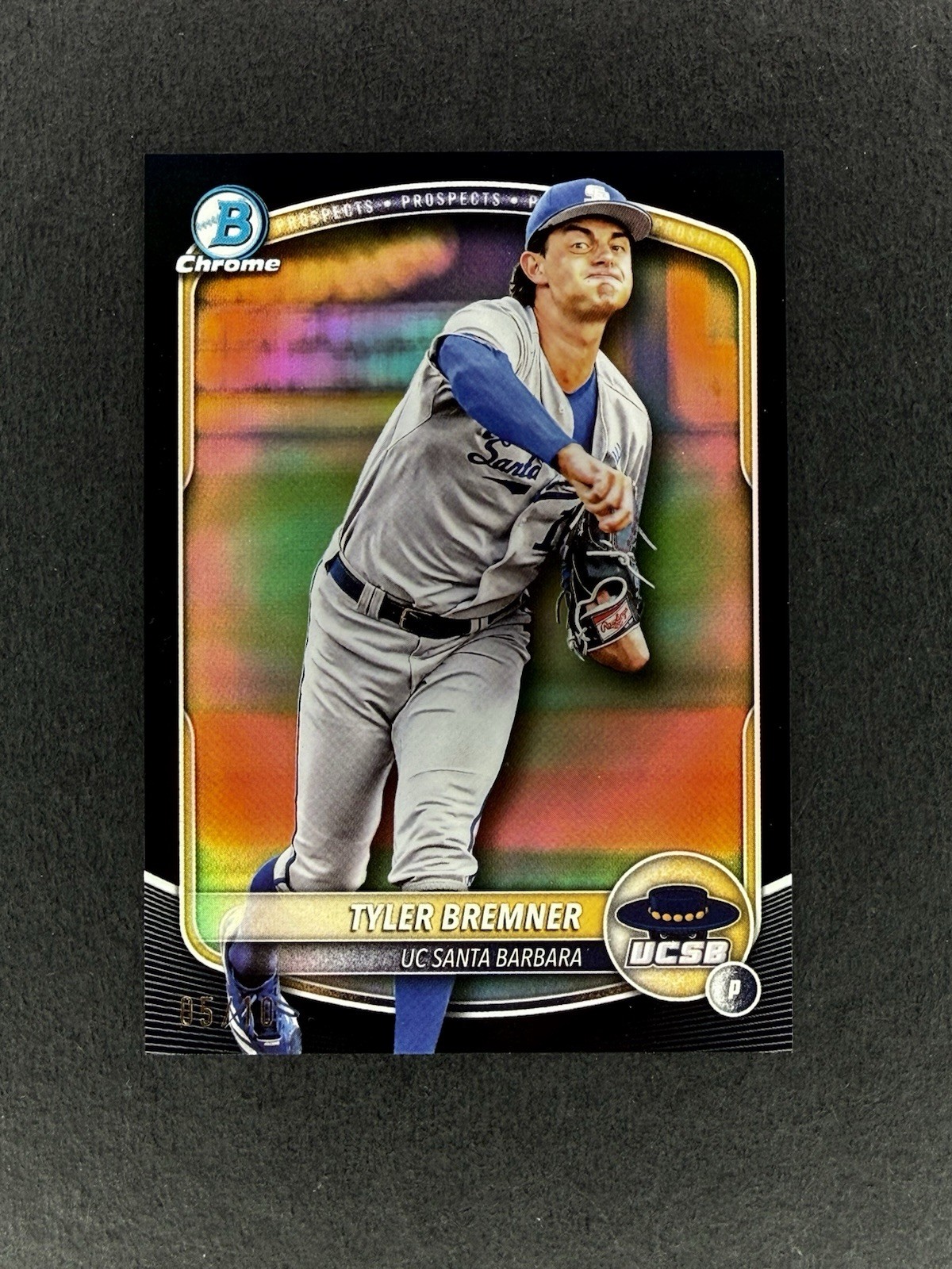 2025 Bowman Draft Chrome Tyler Bremner /10 Black College Variation SSP BDC-37