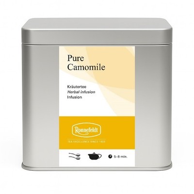 Ronnefeldt Pure Camomile - Premium Loseblatt Kräutertee - 100g mit Displaydose