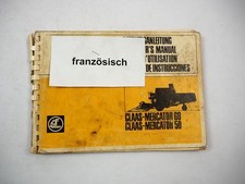 Original Claas Mercator 50 60 Moissonneuse batteuse Notice d'utilisation 1973