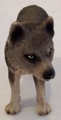 One Vintage Schleich Gray Wolf Figure Light Eyes Germany 2002 More Available