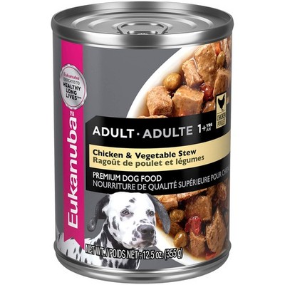Adult Chicken & Vegetable Stew Wet Dog Food, 12.5 oz (Pack of 12)