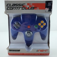 Teknogame N4909 Wired Gaming Controller Blue For Nintendo N64 New