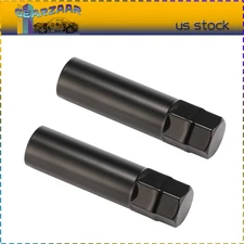 2X Black Socket Key Tool for 7 spline Lug Nuts | 19mm, 3/4", 21mm, 13/16" Hex U