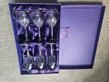 EDINBURGH CHRYSTAL 'TAY' STEMMED WINE GLASSES IN ORIGINAL BOX/SLEEVE (UNUSED)