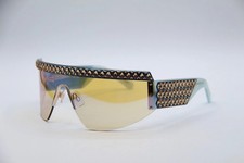 SWAROVSKI SK363 30X BLUE GOLD STONE w YELLOW BLUE LENS WOMEN'S SHEILD SUNGLASSES