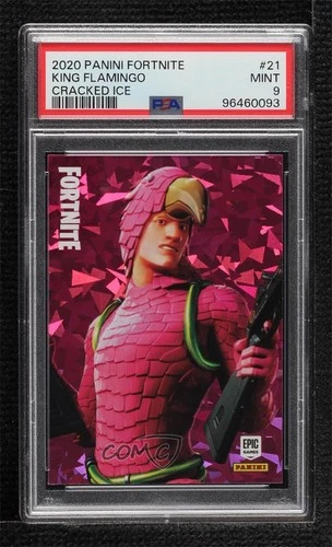 2020 Panini Fortnite Series II Crystal Shard King Flamingo #21 PSA 9 MINT vg8