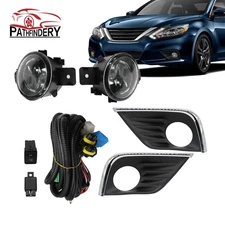 Fog Lights Lamps w/Cover&Switch Kits For 2016-2018 Nissan Altima Left&Right Side