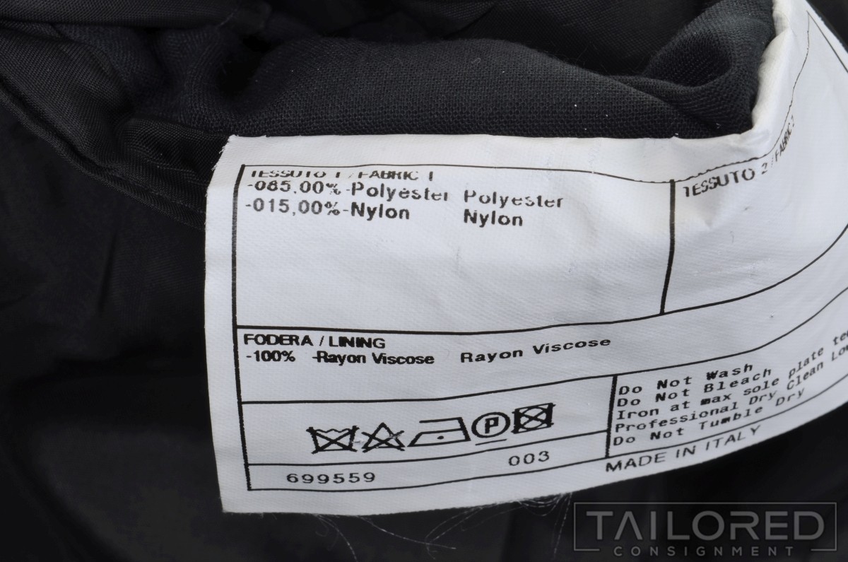 ARMANI COLLEZIONI Solid Black Polyester Nylon Bla… - image 9