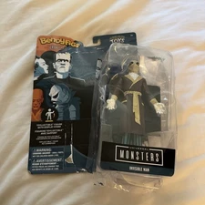 Invisible Man Bendyfigs Universal Monsters Noble Collection Toys Figure w. Stand