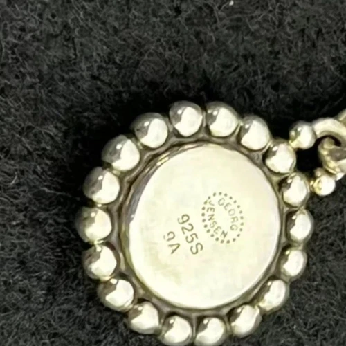 Vintag GEORG JENSEN Heritage Moonlight Blossom Pendant Necklace SV925 9A 17.3in - Bild 4 von 4