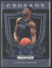 2019 Panini Prizm Draft Picks #51 Zion Williamson Duke Blue Devils