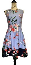 NWT Vince Camuto Women's Fit & Flare Floral Scuba Knit Sleeveless Dress Size 6