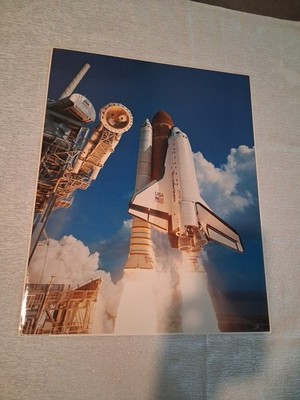 Vintage 1985 NASA Space Shuttle Atlantis Launch 16x20 Laser Photo Art STS-51J