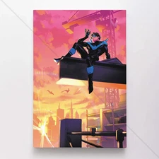 DC Comic Nightwing: The Sunset Moment Paper Poster Unframe Gift For Friends