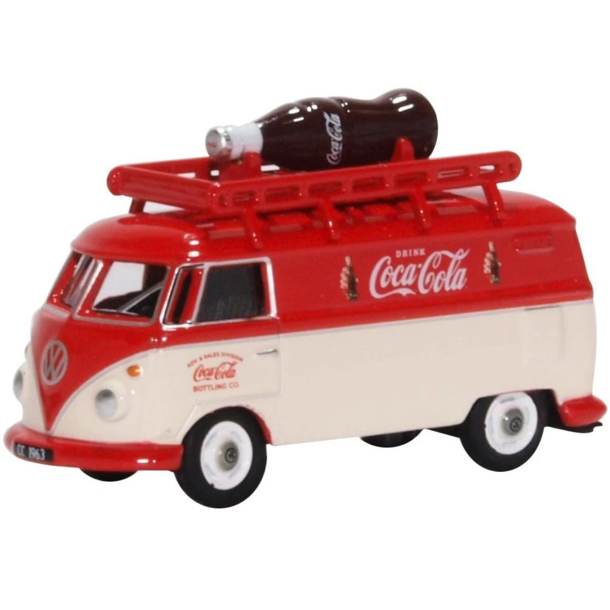 1:76 Scale OO Gauge Oxford Diecast VW T1 Van With Bottle Coca Cola 76VWS007CC