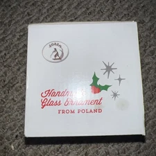 Unique One of a Kind Handmade Mouth Blown Zorza Glass Ornament from Poland 