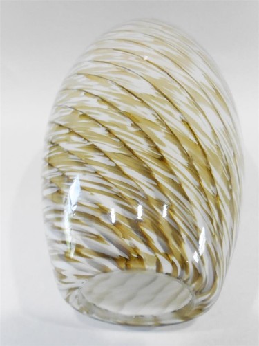 ❤️ 1 SANDY PEBBLE SWIRL Vidrio 8" Gota Colgante Tono Claro/Marrón Tostado Blanco - Imagen 8 de 8
