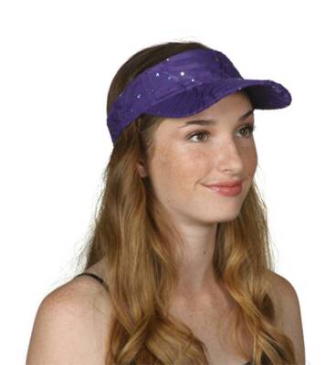 Top Headwear Glitter Sequin Visor Hat