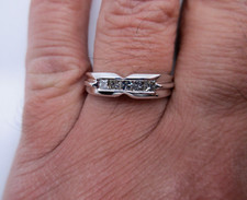 14K Gold Diamond Wedding Band Dia 3/4 Carat F-SI1    3.70 Grams Value 4,750